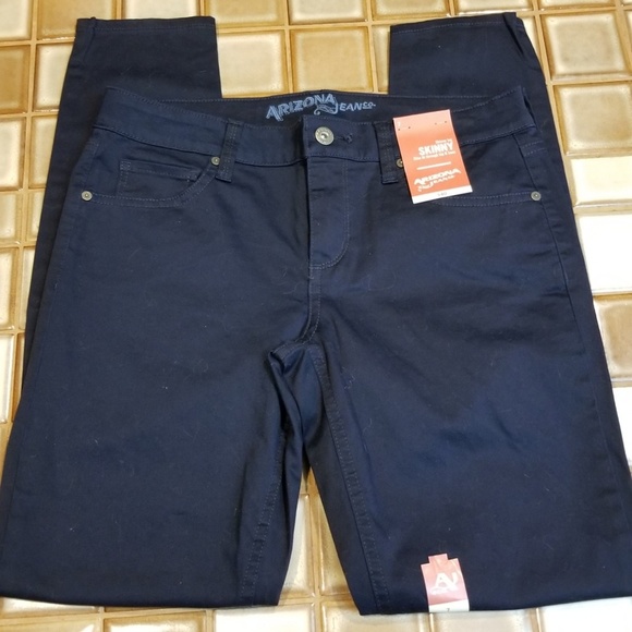 NWT Arizona Jean Co. Navy Skinny Jeans - Picture 3 of 9